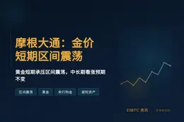 摩根大通：金价短期区间震荡