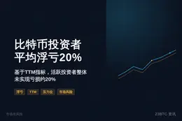比特币投资者平均浮亏20%