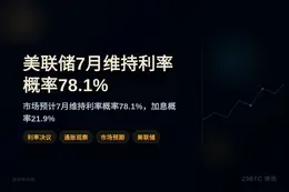 美联储7月维持利率概率78.1%