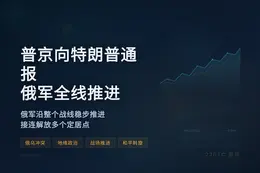 普京向特朗普通报俄军全线推进