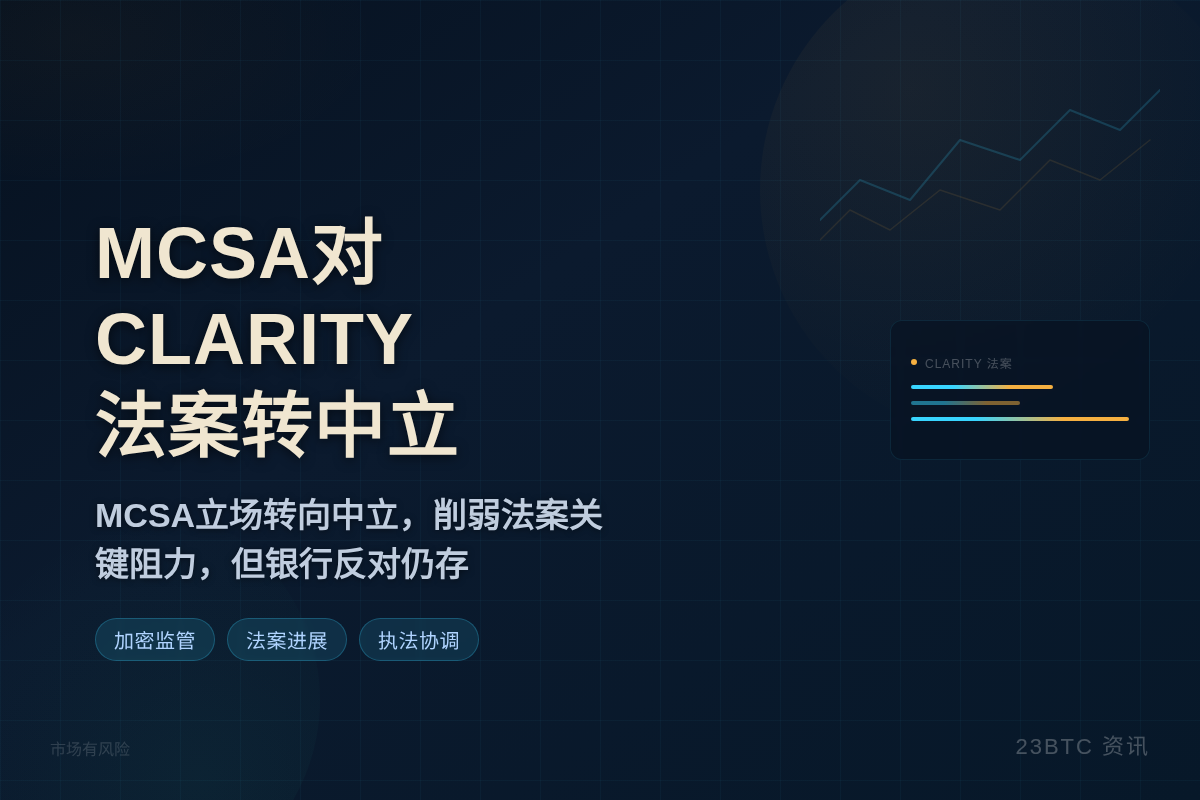 MCSA对CLARITY法案转中立插图1 MCSA对CLARITY法案转中立
