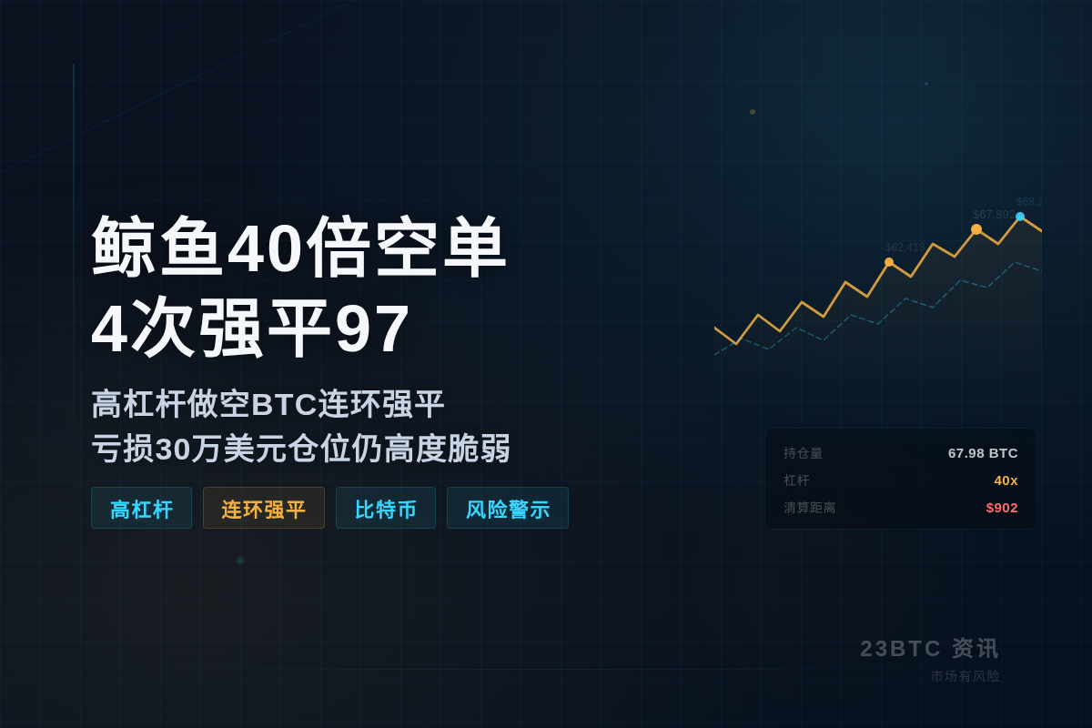 鲸鱼40倍空单4次强平97插图1 鲸鱼40倍空单4次强平97