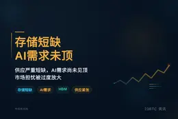 存储短缺 AI需求未顶
