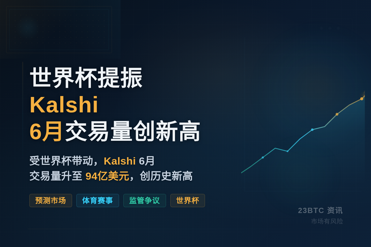 世界杯提振 Kalshi 6月交易量创新高插图 世界杯提振 Kalshi 6月交易量创新高
