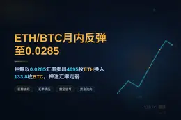 ETH/BTC月内反弹至0.0285