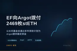 EF向Argot拨付2469枚stETH