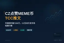 CZ点赞MEME币TCC推文，市值短时破7200万