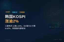 韩国KOSPI指数涨逾2%