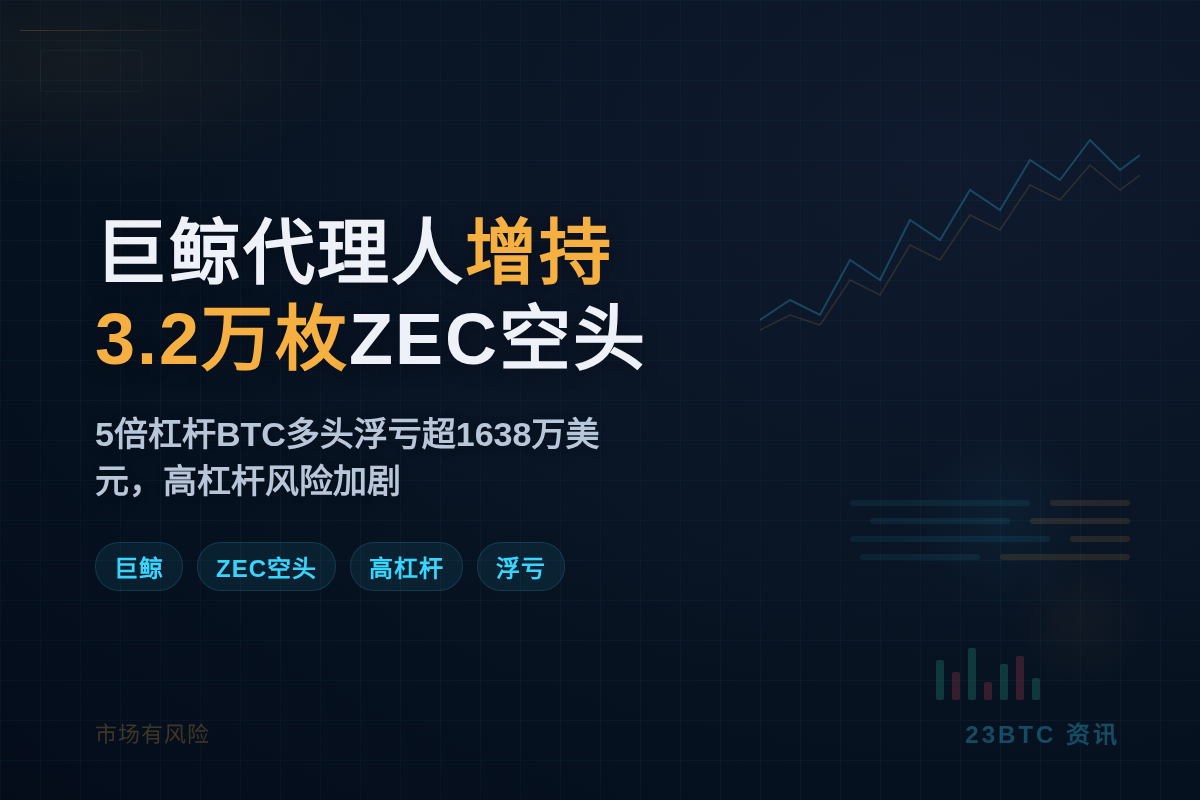 BTC巨鲸代理人增持3.2万枚ZEC空头插图1 BTC巨鲸代理人增持3.2万枚ZEC空头