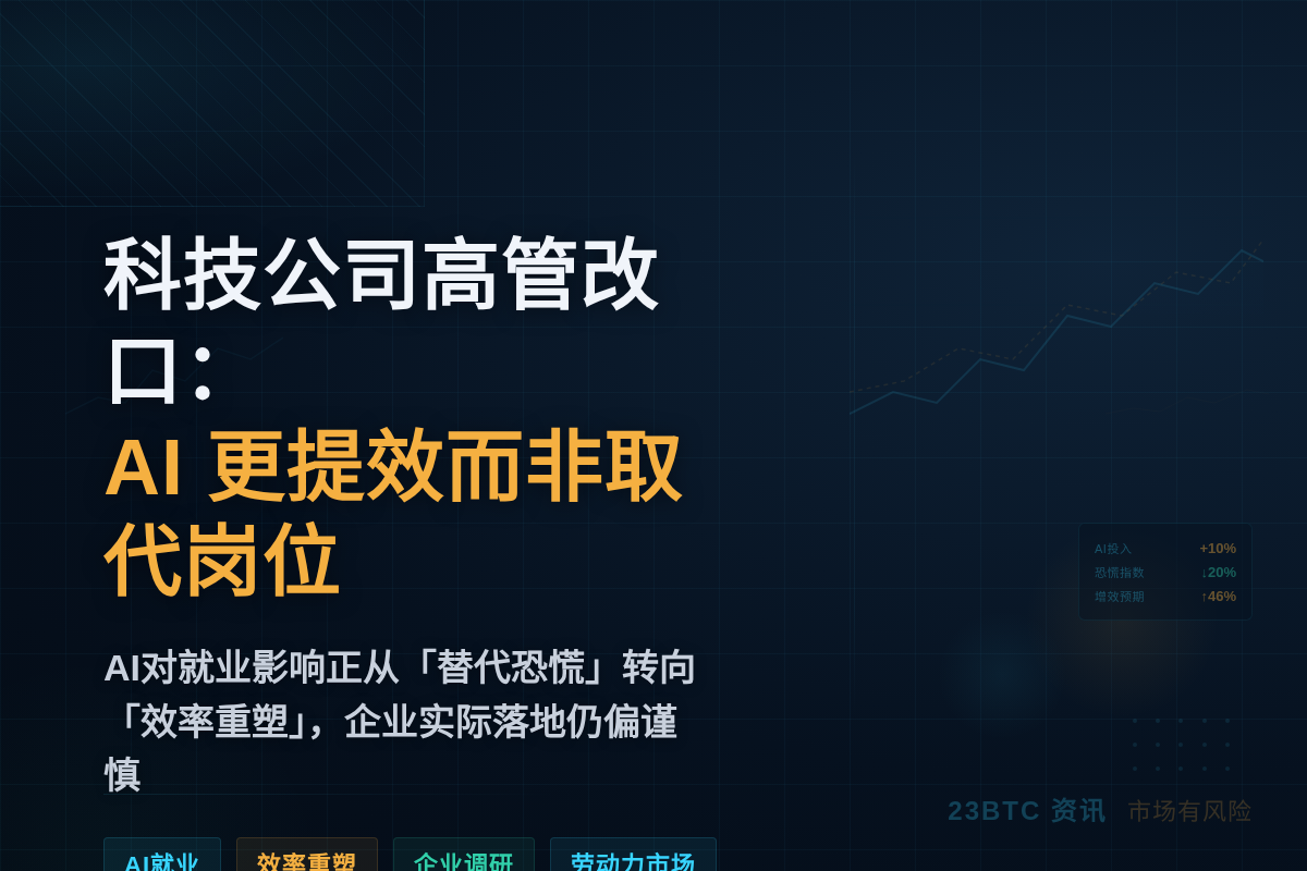 多家科技公司高管改口:AI 更提效而非取代岗位插图1 多家科技公司高管改口:AI 更提效而非取代岗位