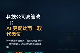 多家科技公司高管改口：AI 更提效而非取代岗位