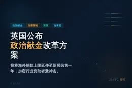 英国公布政治献金改革方案