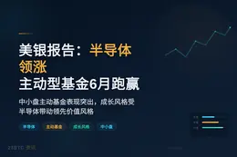 美银报告：半导体领涨，主动型基金6月跑赢大盘