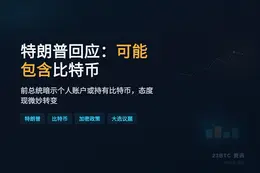 特朗普回应：可能包含比特币