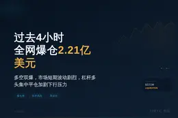过去4小时全网爆仓2.21亿美元