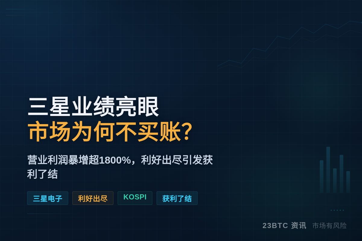 三星业绩亮眼,市场为何不买账?插图1 三星业绩亮眼,市场为何不买账?