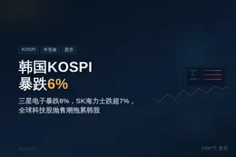韩国KOSPI暴跌6%，三星海力士重挫
