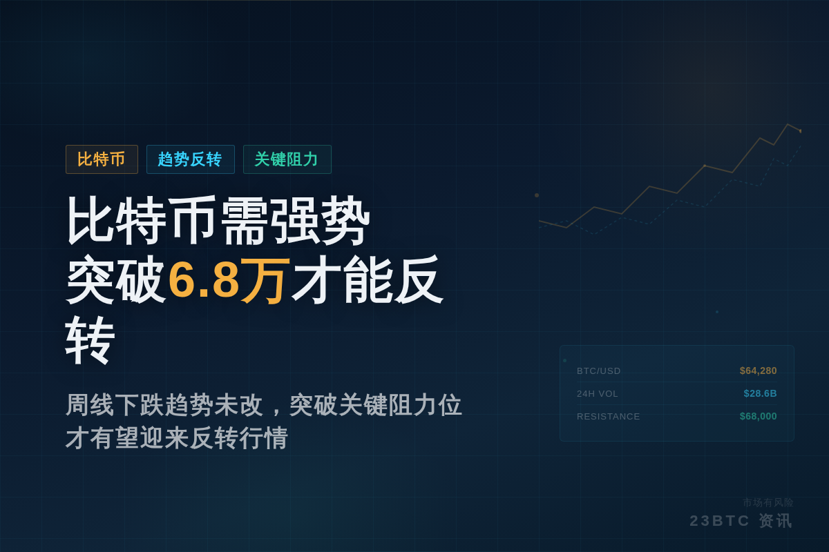 比特币需强势突破6.8万才能反转趋势