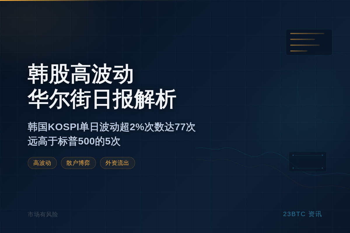 韩股高波动，《华尔街日报》解析
