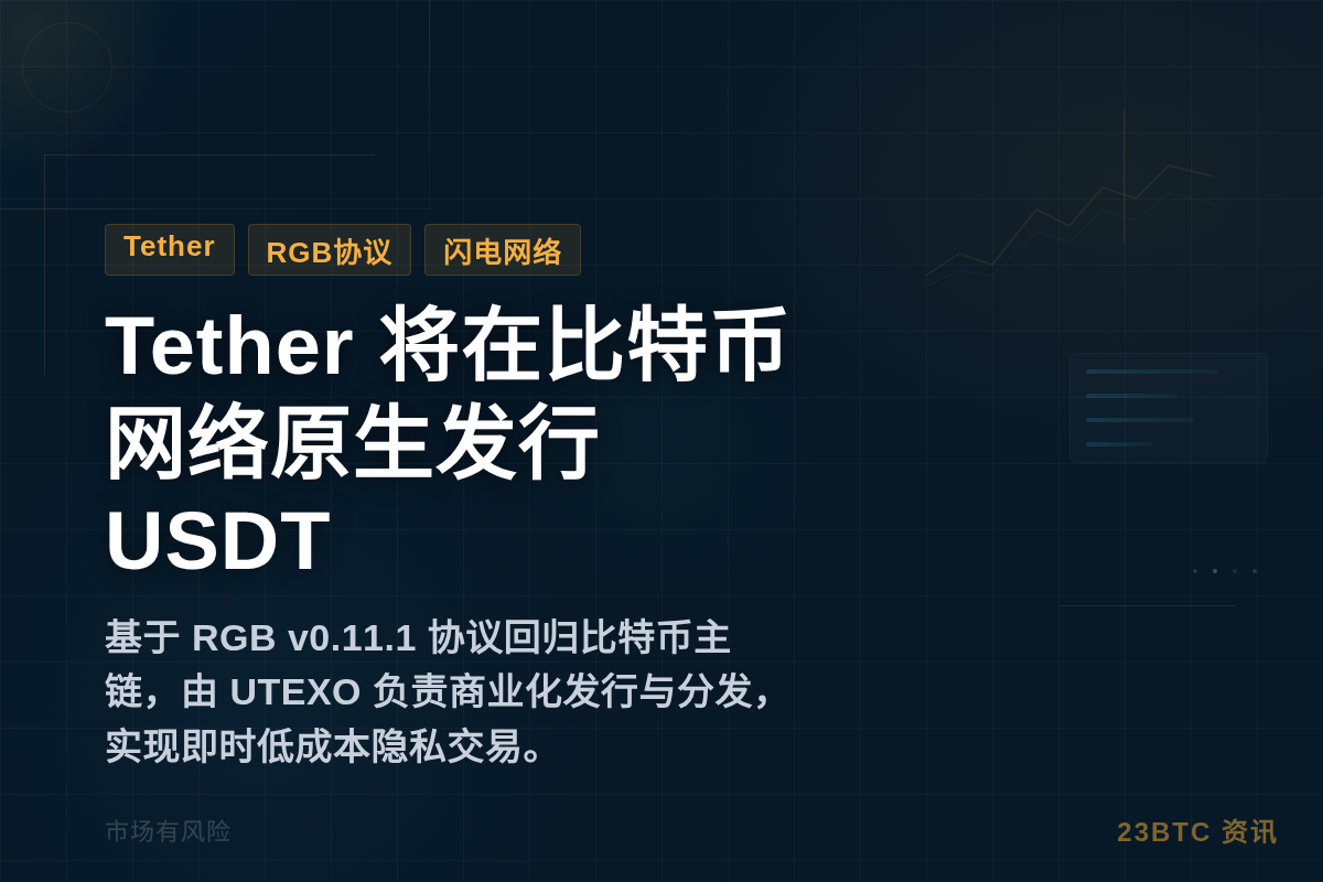 Tether 将在比特币网络原生发行 USDT插图1 Tether 将在比特币网络原生发行 USDT