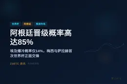 阿根廷晋级概率高达85%，埃及爆冷概率仅14%