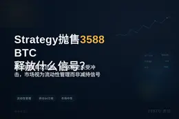 Strategy抛售3588 BTC，释放什么信号？