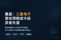 晨星：三星电子营收预期或令投资者失望