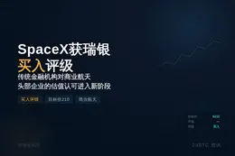 SpaceX获瑞银买入评级，目标价210美元