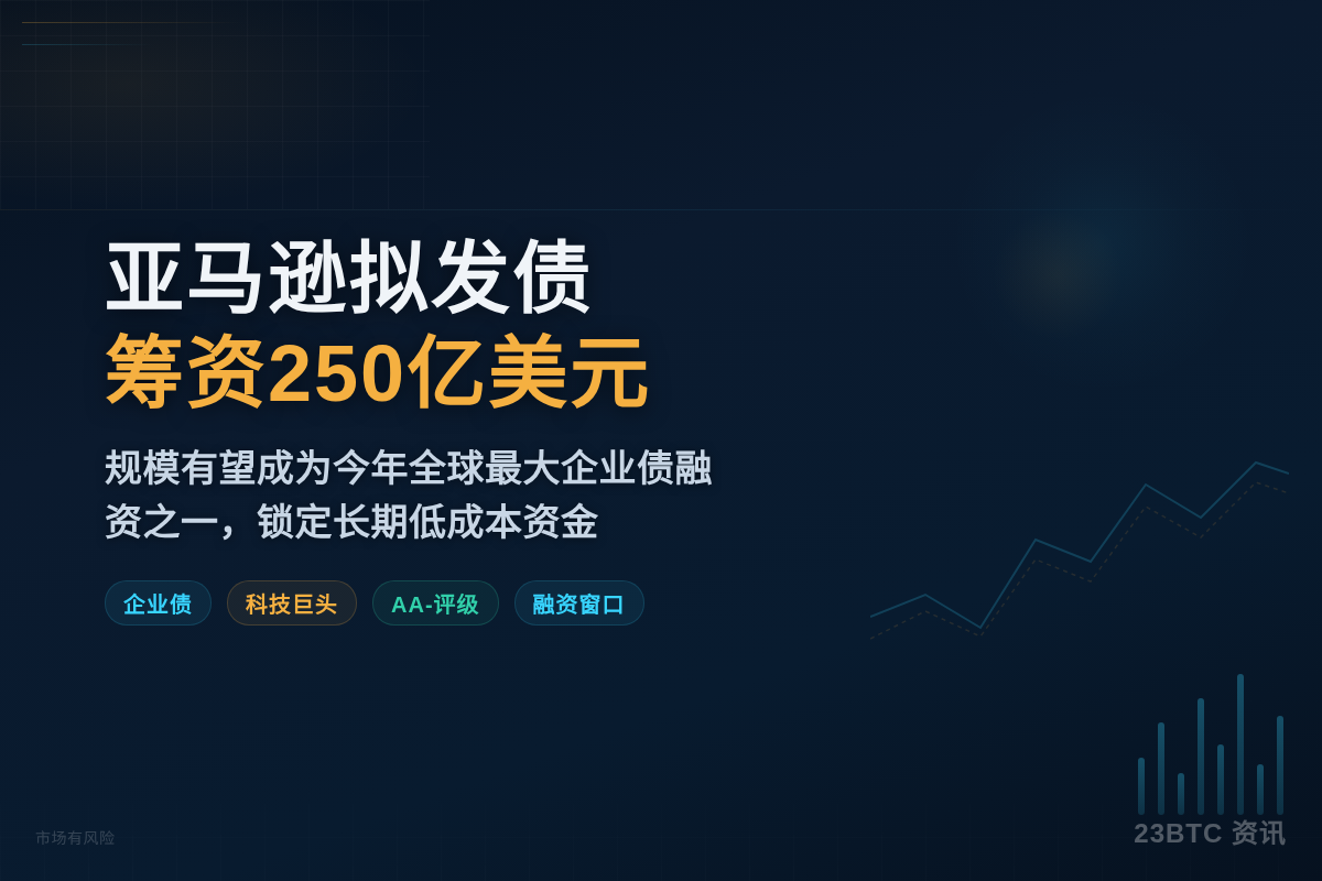 亚马逊拟发债筹资250亿美元