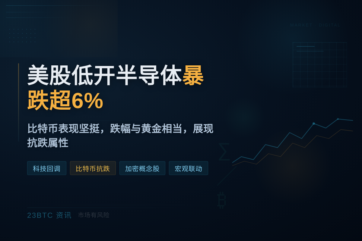 美股低开半导体暴跌超6%