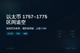 2026-07-08 03:44:45 以太币1757-1775追空，止损1785