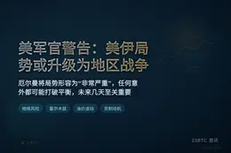 美军官警告：美伊局势或升级为地区战争