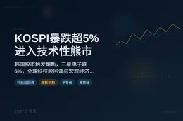 KOSPI指数暴跌超5%，较高位跌逾20%