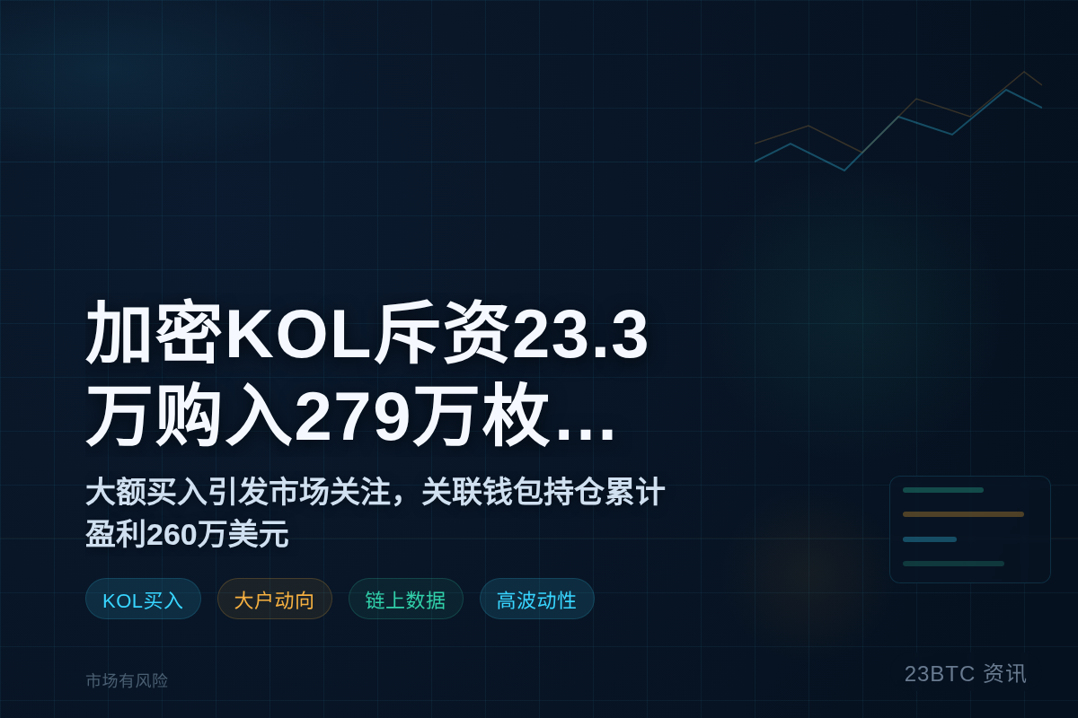 加密KOL斥资23.3万购入279万枚CASHCAT插图1 加密KOL斥资23.3万购入279万枚CASHCAT