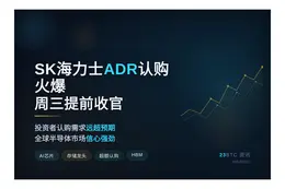 SK海力士ADR认购火爆，周三提前收官