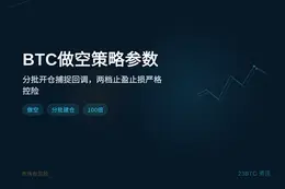2026-07-08 08:37:42 BTC做空策略参数