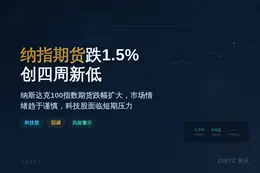 纳指期货跌1.5%创四周新低