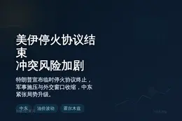 特朗普称伊朗停火协议结束，冲突风险加剧