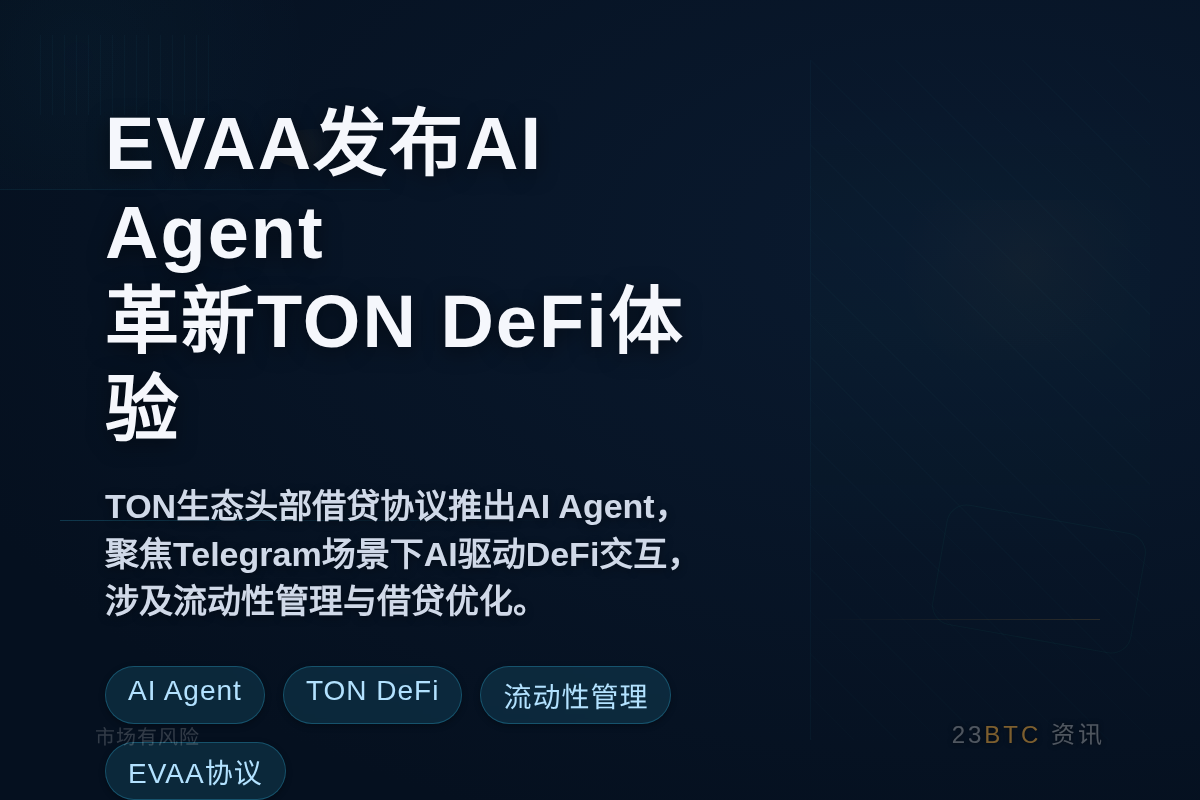 EVAA发布AI Agent,或革新TON DeFi体验插图1 EVAA发布AI Agent,或革新TON DeFi体验