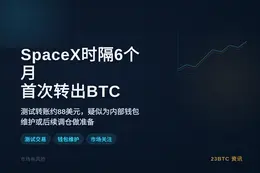 SpaceX时隔6个月首次转出BTC，疑似测试转账