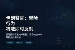伊朗警告：冒险行为将遭即时反制