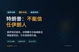 特朗普：不能信任伊朗人
