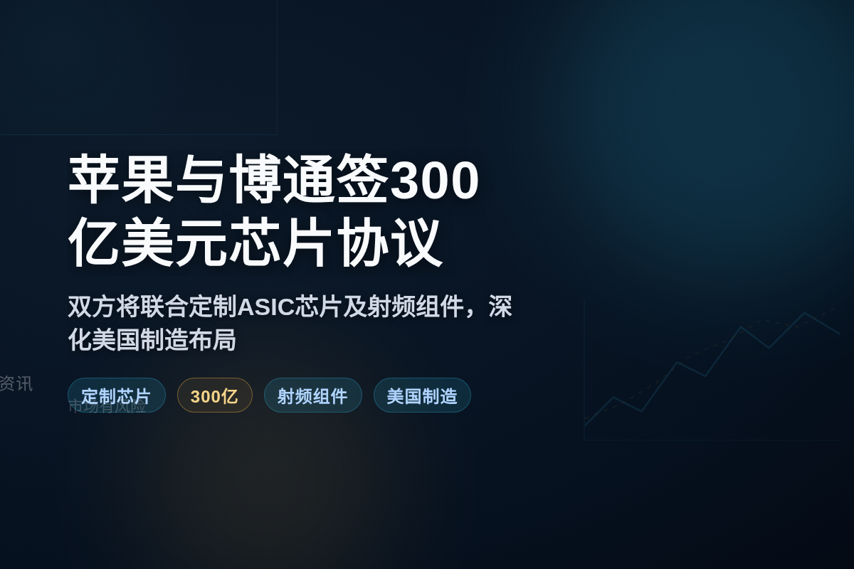 苹果与博通签300亿美元芯片协议