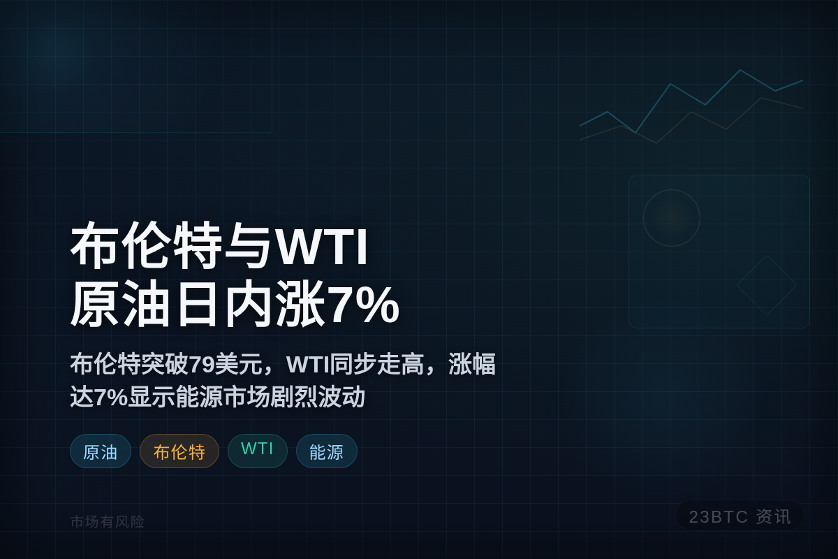 布伦特与WTI原油日内涨7%插图1 布伦特与WTI原油日内涨7%