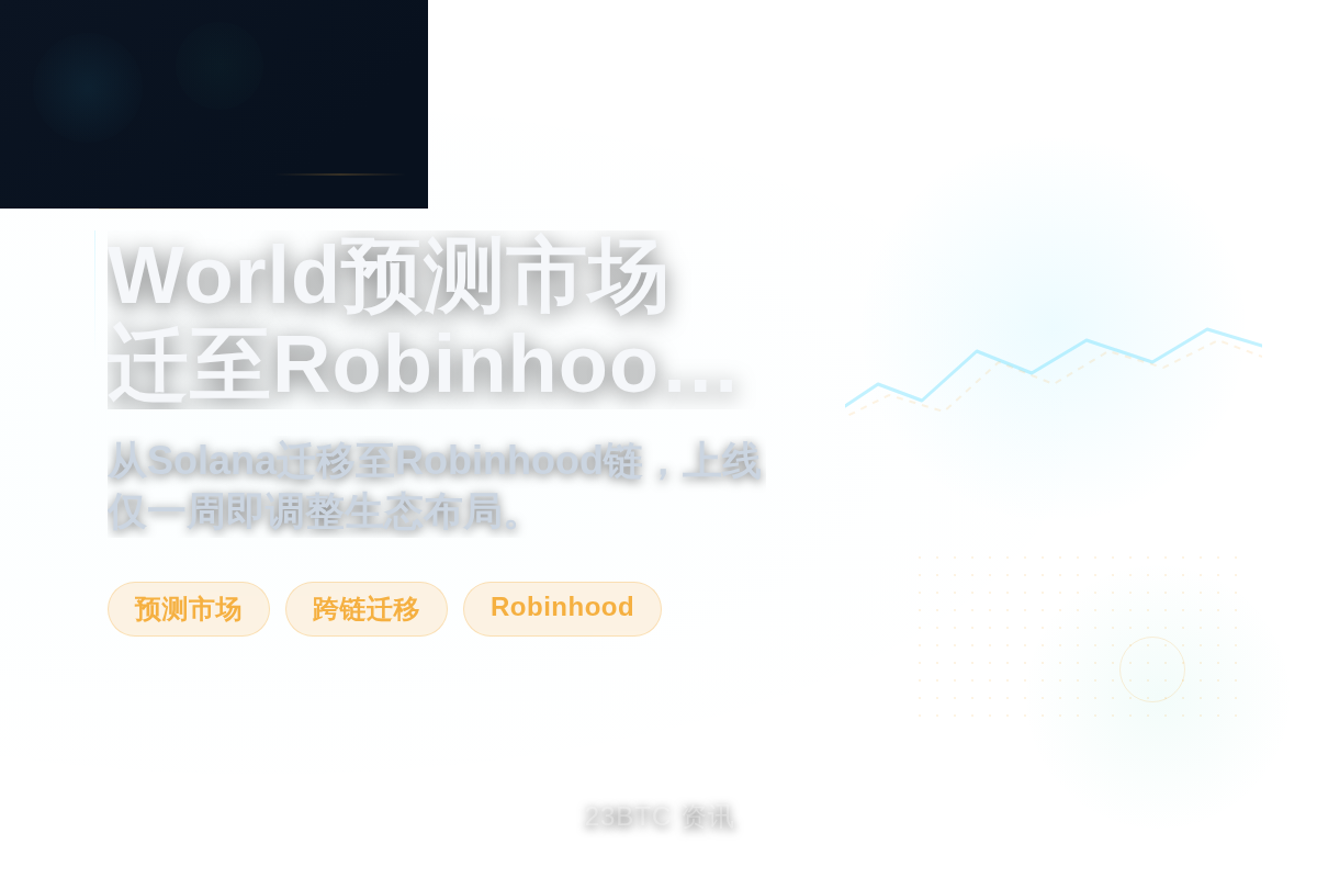 World预测市场将迁至Robinhood链