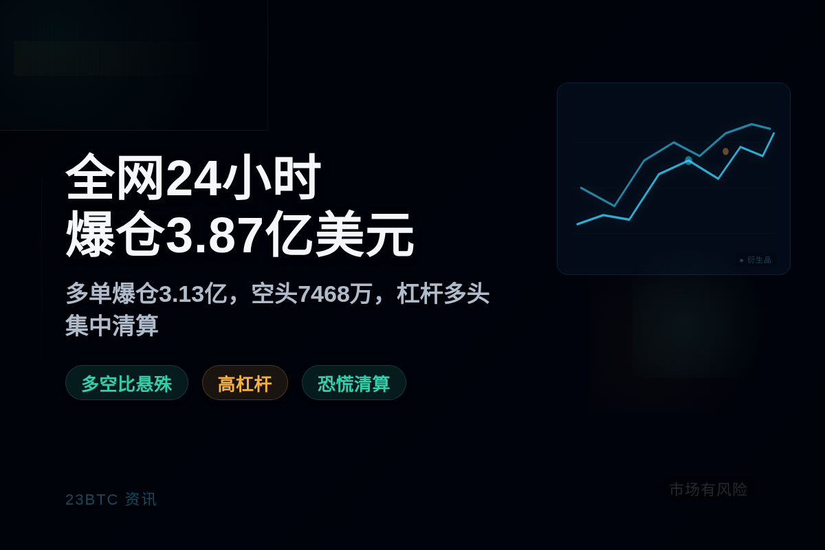 全网24小时爆仓3.87亿美元