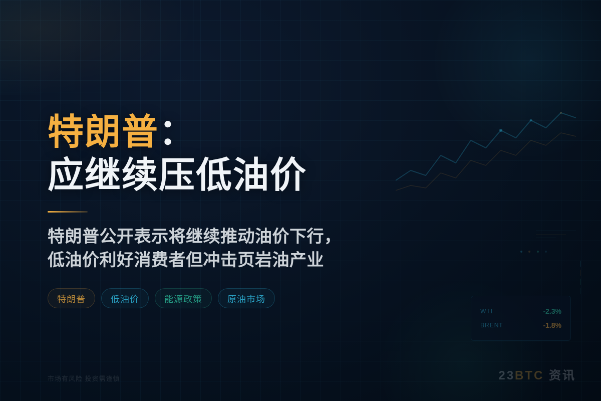 特朗普:应继续压低油价插图1 特朗普:应继续压低油价