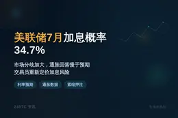 美联储7月加息概率34.7%