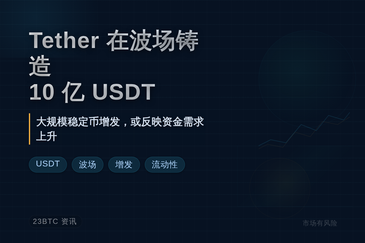 Tether 在波场铸造 10 亿 USDT插图1 Tether 在波场铸造 10 亿 USDT