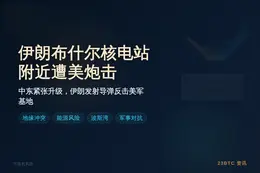 伊朗布什尔核电站附近遭美炮击